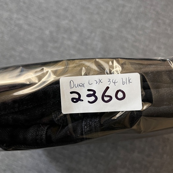 DU/ER Duer L2X Performance Denim Relaxed Taper Jeans - Men's Size 34*32 - Black - Picture 11 of 11